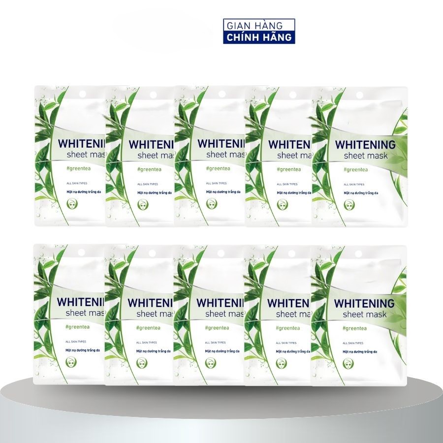 Combo 10 Mặt nạ giấy trắng da Trà Xanh 22ml - Ảnh 2